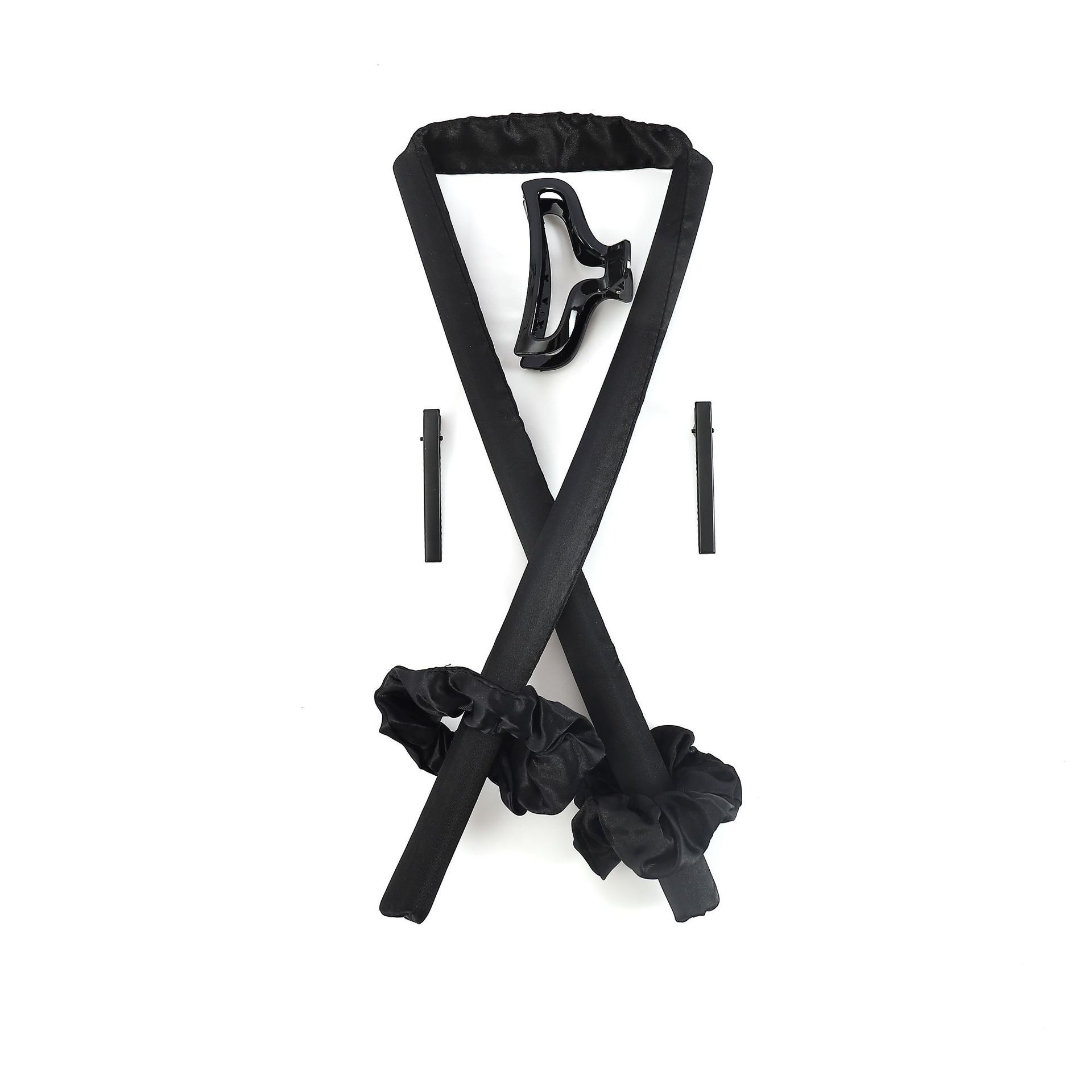 검정색(고데기 + 원 2개 + 작은 클립 2개 + 큰 클립 1개)