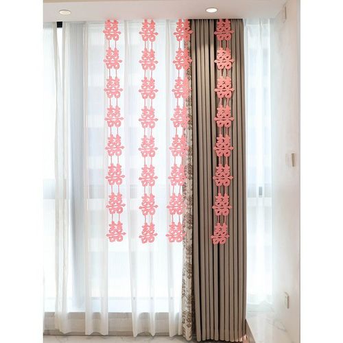 Wedding Room Decoration Set, Long String Happy Chinese Character Window Decals, 3D Butterfly Happy Pull Flower for New Room Bedroom Decoration