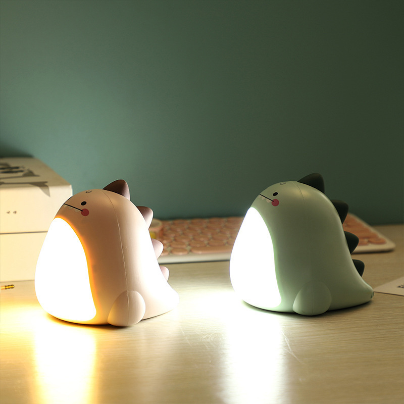 Creative Dinosaur Night Light Touch Dimming Rechargeable Bedroom Sleeping Baby Feeding Eye Protection Bedside Lamp