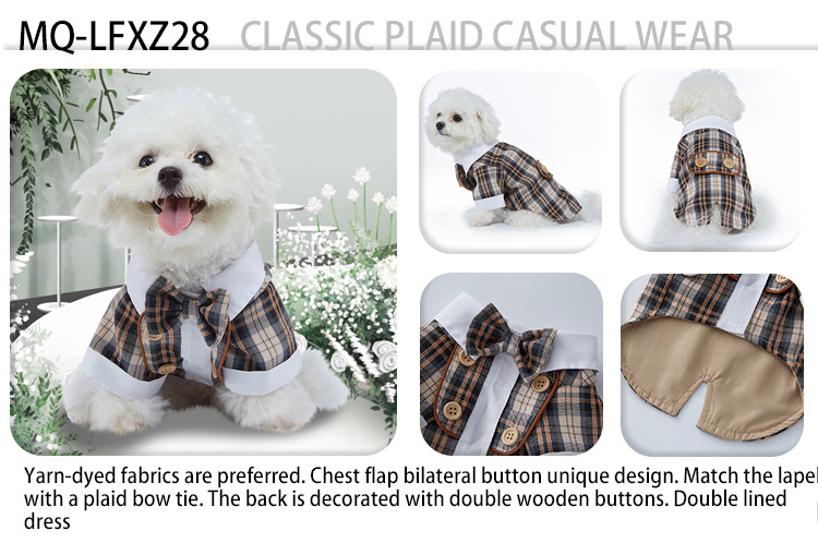 Formel hundeskjorte med slips til bryllup og jul_voghion.com