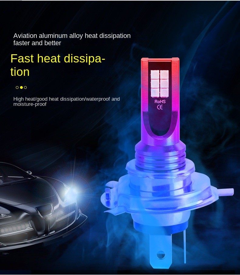 Car Led Anti-Fog Light Modification H1H3H4H7H11H8 Car Lights Low Beam High Beam Xenon H8/H11 Super Bright