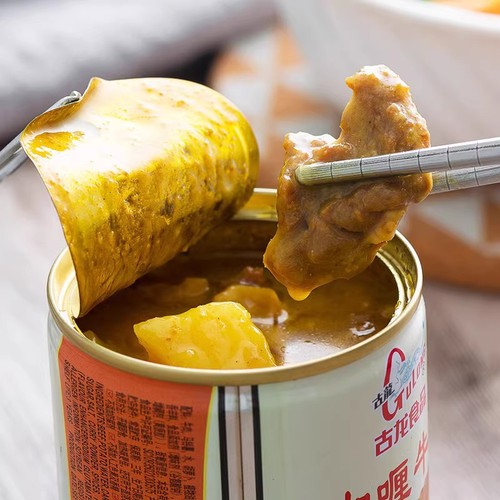 Fujian Xiamen Specialty Guulong Food Braised Pork Ribs Lunch Meat Mushroom Pork Leg Meat Sauce Instant Canned Food