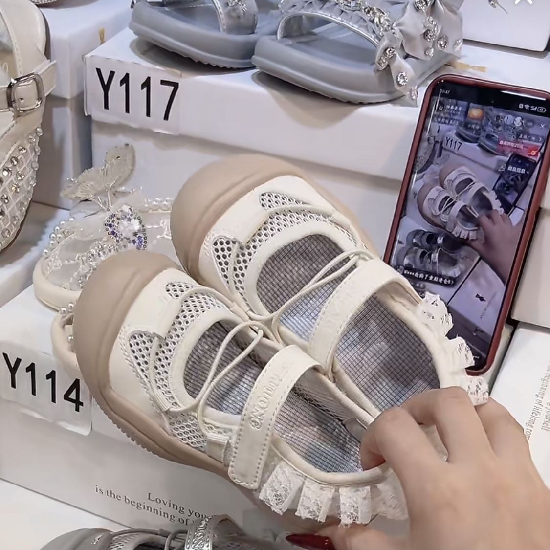 Sandalias deportivas estilo ballet para niñas Zapatos casuales de una sola red para niños 2025 verano nuevos zapatos de princesa Mary Jane para niñas image 2