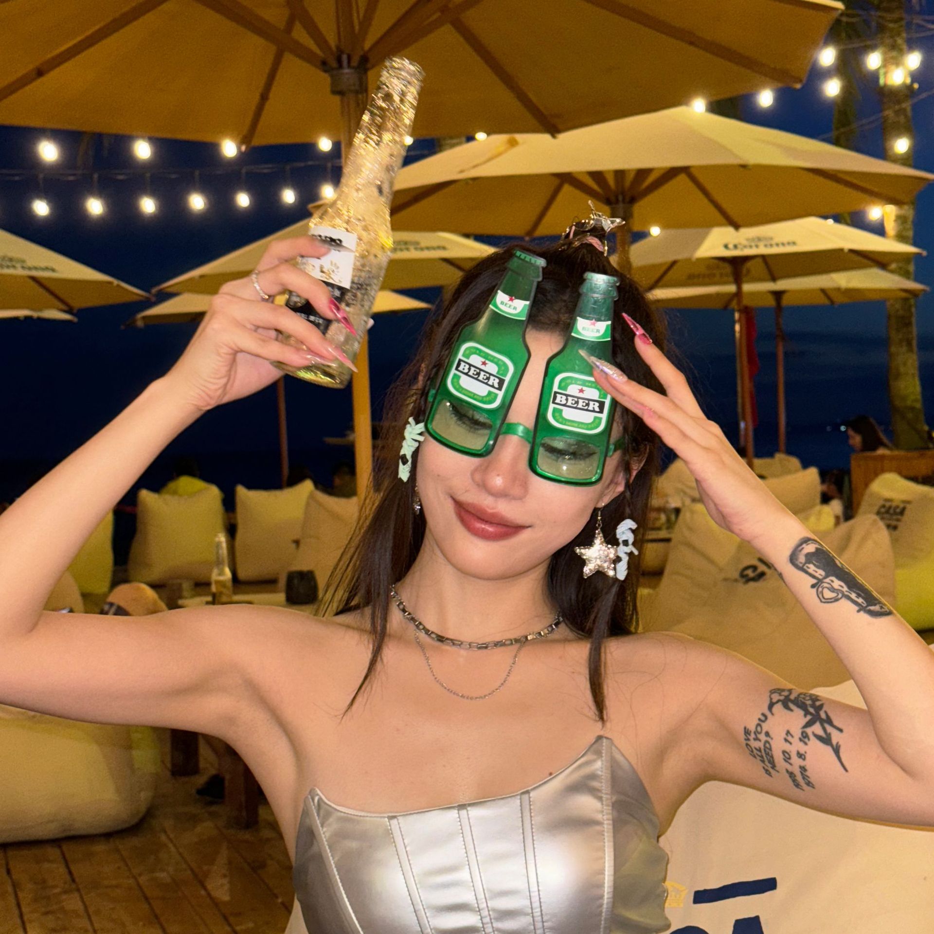 Gafas de Fiesta con Temática Hawaiana, ABS, Divertido, Decorativo, para Fiestas en la Playa y Festivales de Música