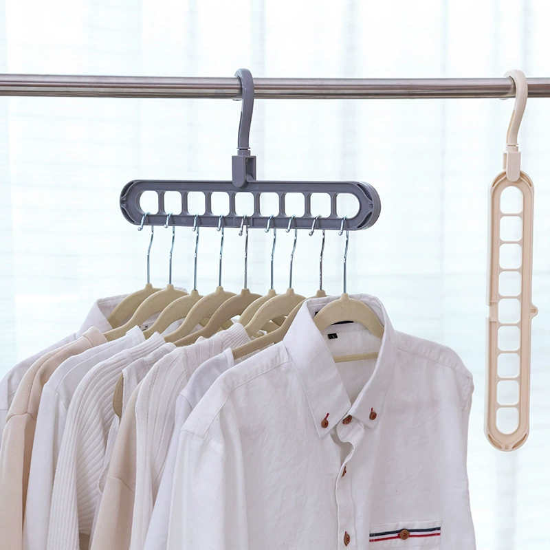 9-Hole Hanging Clothes Rack (Jiukou Joan), Multifunctional Plastic Space-Saving Hanger