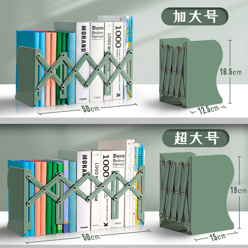 Adjustable Folding Desktop Book Rack, extendable multi-size with pen holder, portable