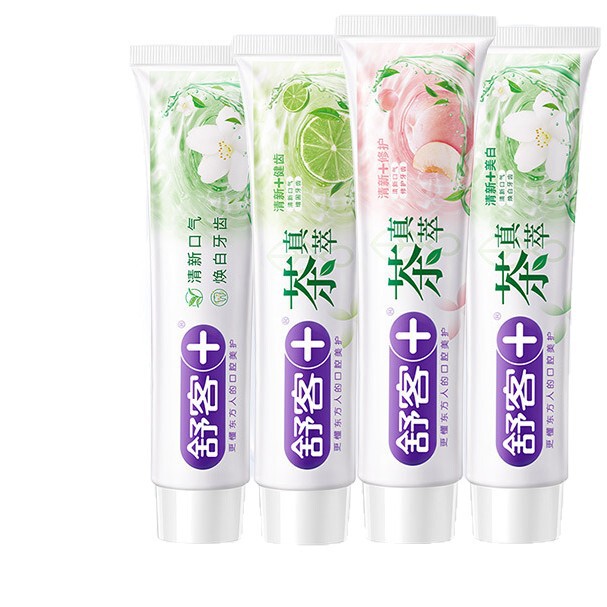 舒客真萃清新牙膏天然茶萃精华持久留香去黄除渍防蛀清爽茶香牙膏|undefined