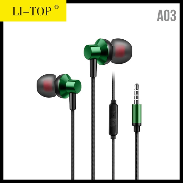 Metal green headphones, A03
