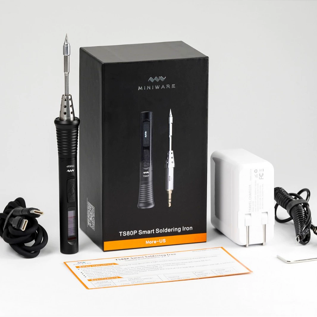 Набор TS80P мини-интеллектуальный электрический паяльник с PD2.0 эффективный источник питания Easy push крепеж паяльника