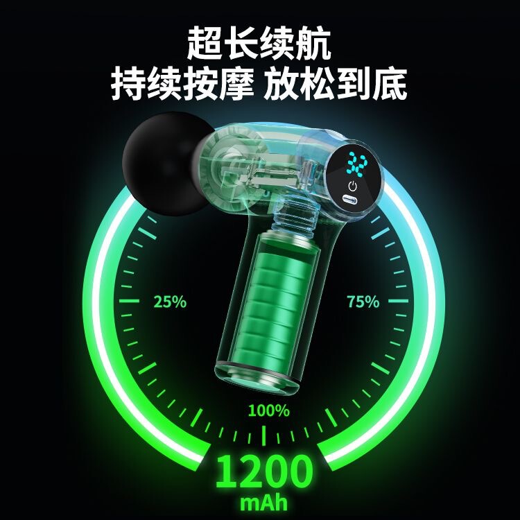 ミニ筋膜ガン小型ポータブル電気マッサージ機器Amazon人気スポーツフィットネスマッサージセットLCD|undefined