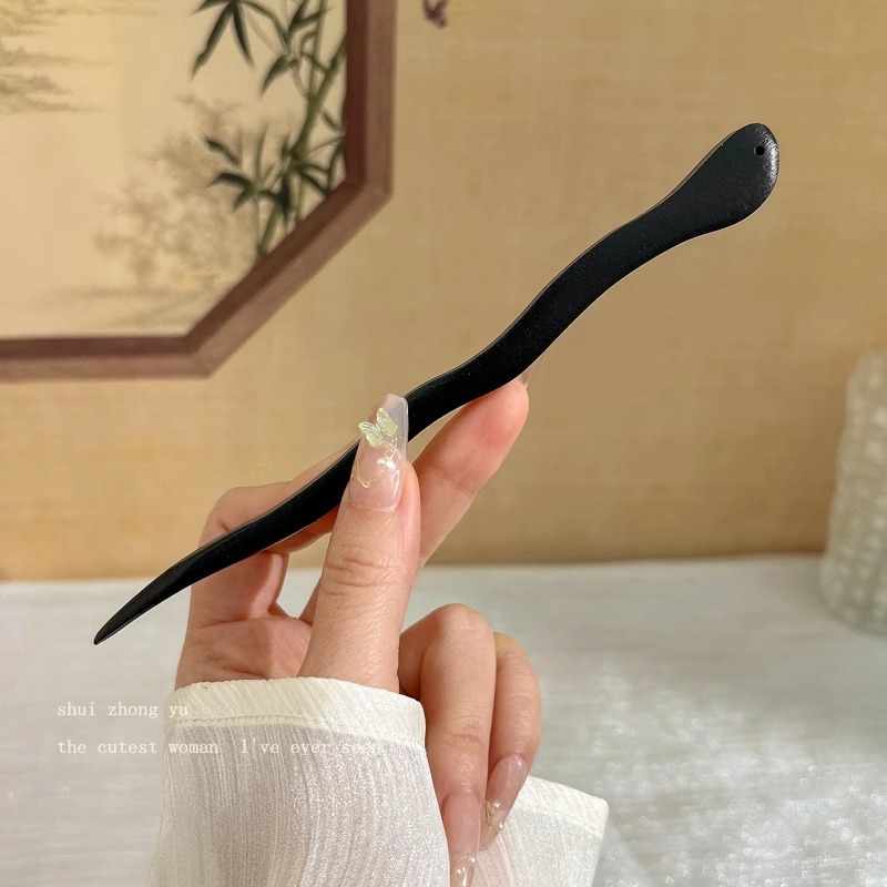 Pinzas de cabello de madera para mujeres nuevos pinzas de estilo chino de alto nivel diarios vestido de caballo de viaje antiguo sándalo bandeja de cabello pinzas de cabello tocado