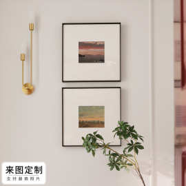 现代简约艺术装饰画客厅沙发背景墙挂画玄关走廊过道壁画正方形