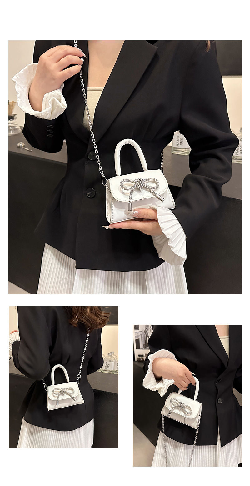 Ins niche French textured bag female 2024 new bow small square bag stylish shoulder messenger bag_voghion.com