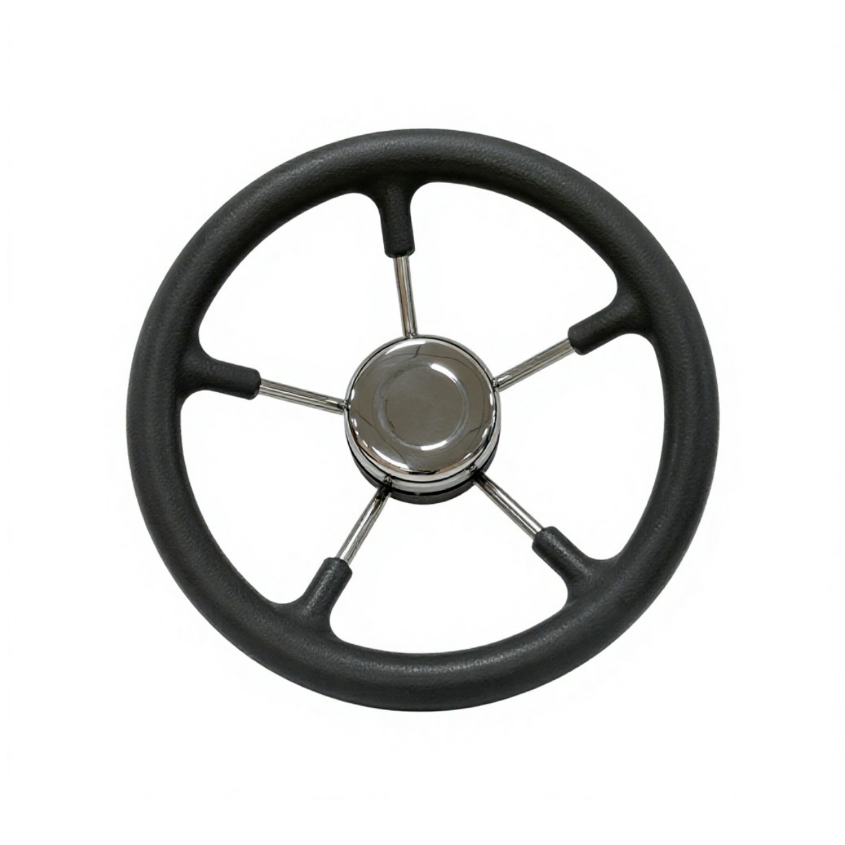 Five-spoke stainless steel 304 foam soft grip ship steering wheel, yacht rudder wheel, marine steering wheel