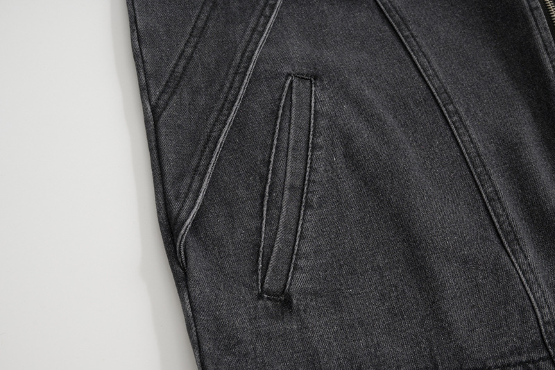 Men's Clothing Washed Old Vintage Split Line Loose Denim Jacket Trendy Brand New Casual All-match Jacket_voghion.com