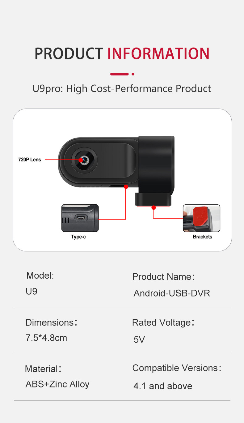 The Industry's Most Popular Car Central Control Android Navigation Screen USB Dash Cam Supports Adas Driving Assistance