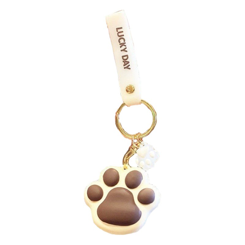 Dibujos Animados creativo gato garra llavero mujer linda chica corazón coche adornos mochila colgante pareja regalo