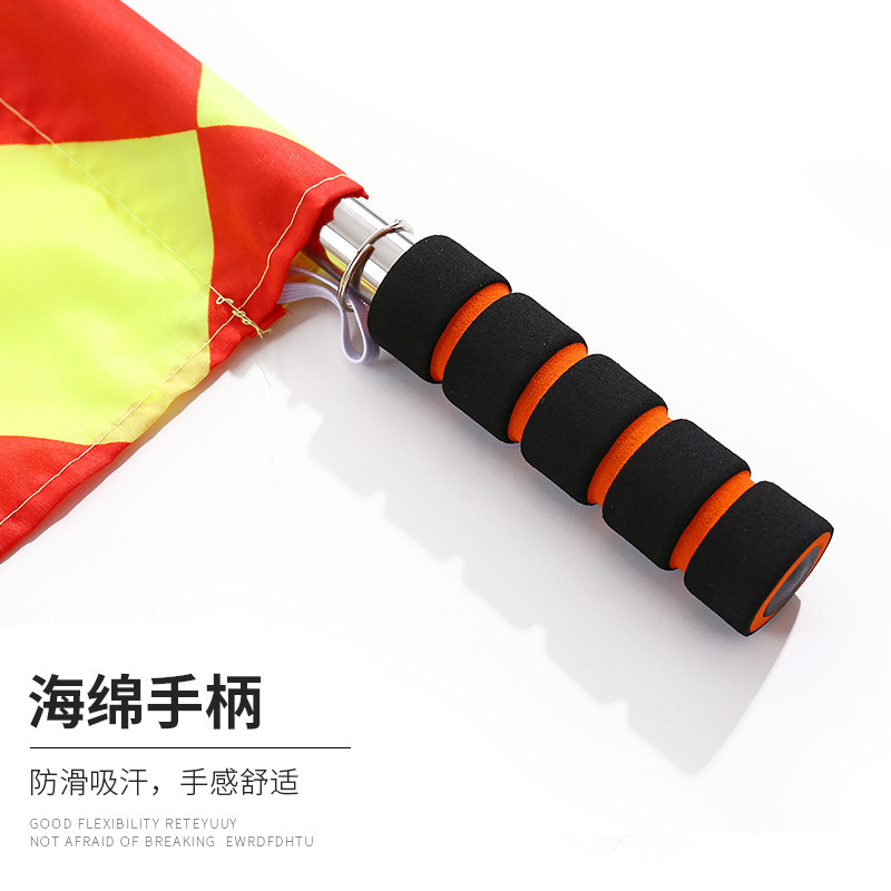 Manufacturer supplies stainless steel tube referee flag, patrol flag, linesman flag, signal flag, starting flag, football training