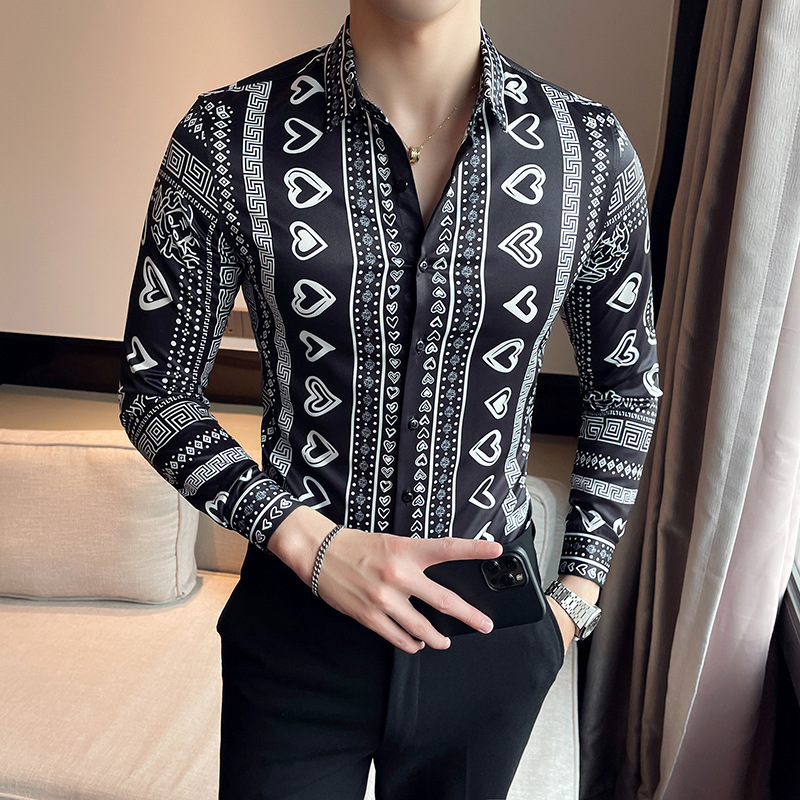 Mã A0190 Giá 610K: Áo Sơ Mi Nam Hadk Dài Tay Phong Cách Hàn Quốc Họa Tiết Hoa Thời Trang Nam Chất Liệu G02 Sản Phẩm Mới, (Miễn Phí Vận Chuyển Toàn Quốc).