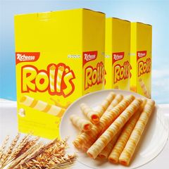 Richeese cheese sticks cheese-flavored sandwich rolls 180g heart-filled biscuits imported snack egg roll biscuits