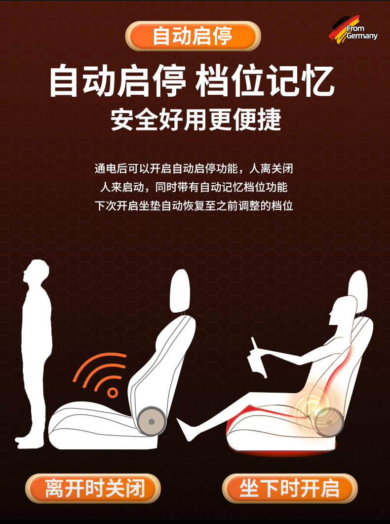 Car Heated Seat Cushion Graphene Winter 12V24V Universal Car Electric Heated Plush Seat Cushion Car Seat Cushion