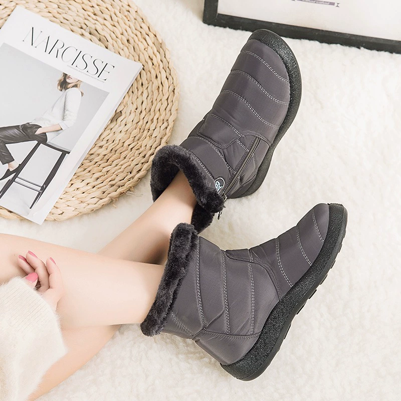 Зимняя обувь для мамы, сапоги на молнии, большой размер