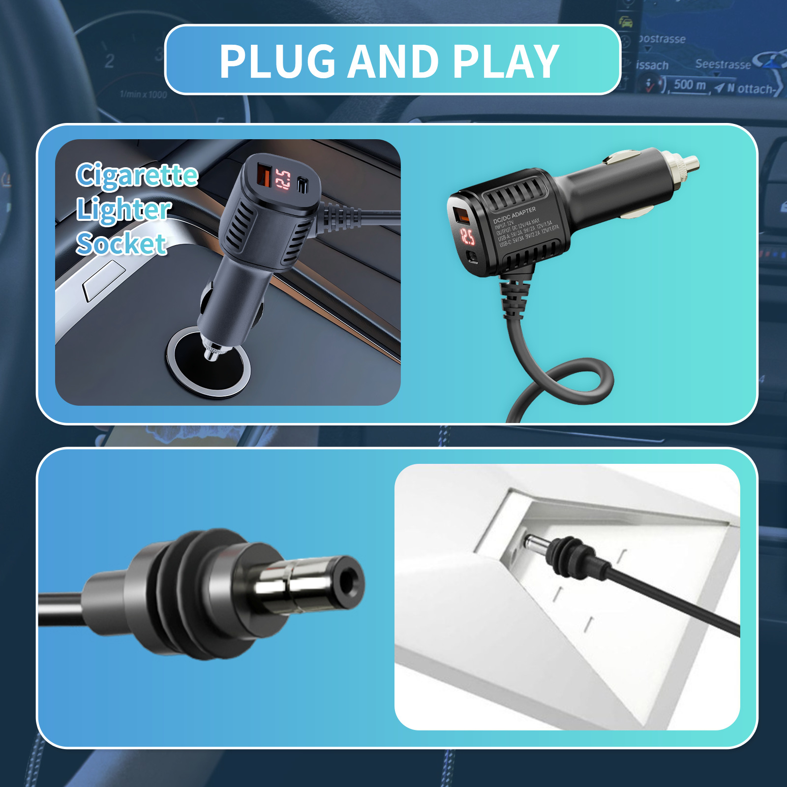 Cross-Border Hot-Selling 12V24V to 30V3.5A Power Converter Mini Cable 12V to 30V3.5A Boost Power Supply