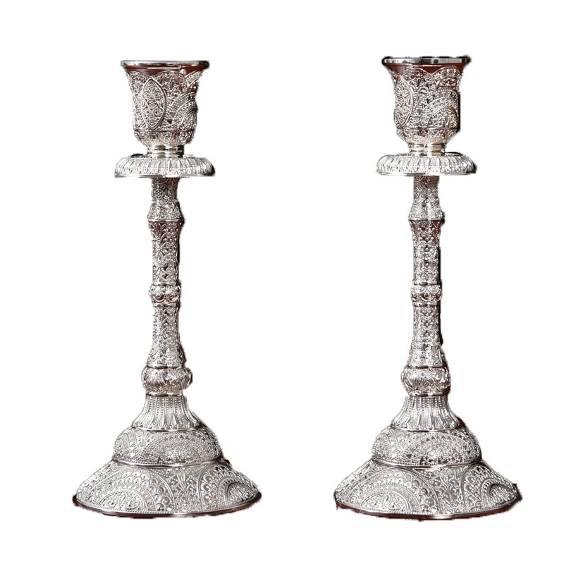 Cinco cabezas de tres cabezas candelabro candelabro europeo mesa de comedor cena de hotel decoración para el hogar decoración candelabro metal