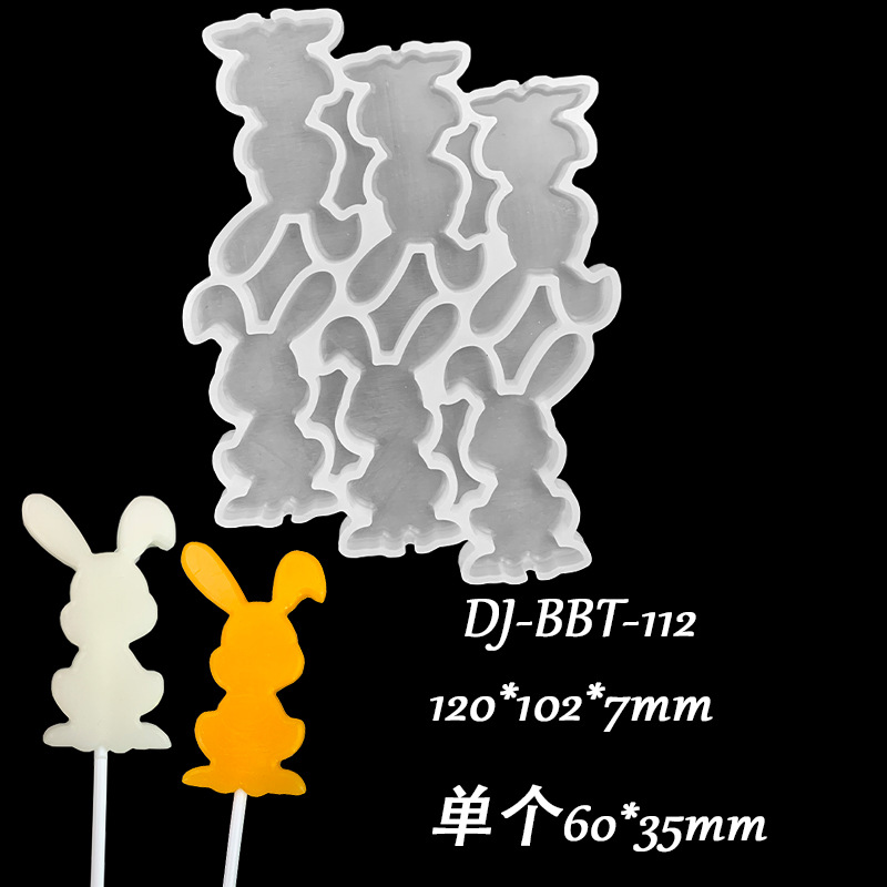 Pascua mariposa conejo huevo molde de silicona al por mayor