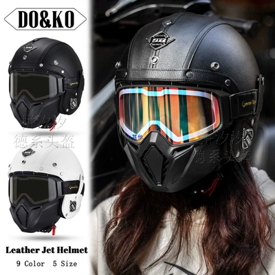 Auto Parts and Accessories, Motuoche Biker Leather Helmet