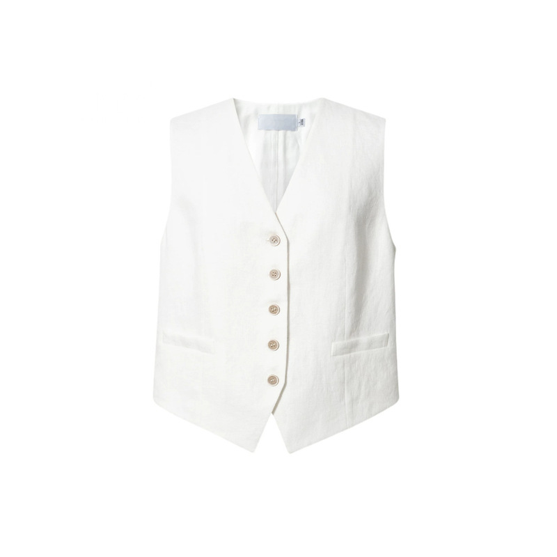 Mm Mai Mai 26 New Summer Style White Commuter Old Money Style Linen Sleeveless Vest for Women with a High-End Feel 5H6110931 Mm Mai Mai 26 New Summer Style White Commuter Old Money Style Linen Sleeveless Vest for Women with a High-End Feel 5H6110931