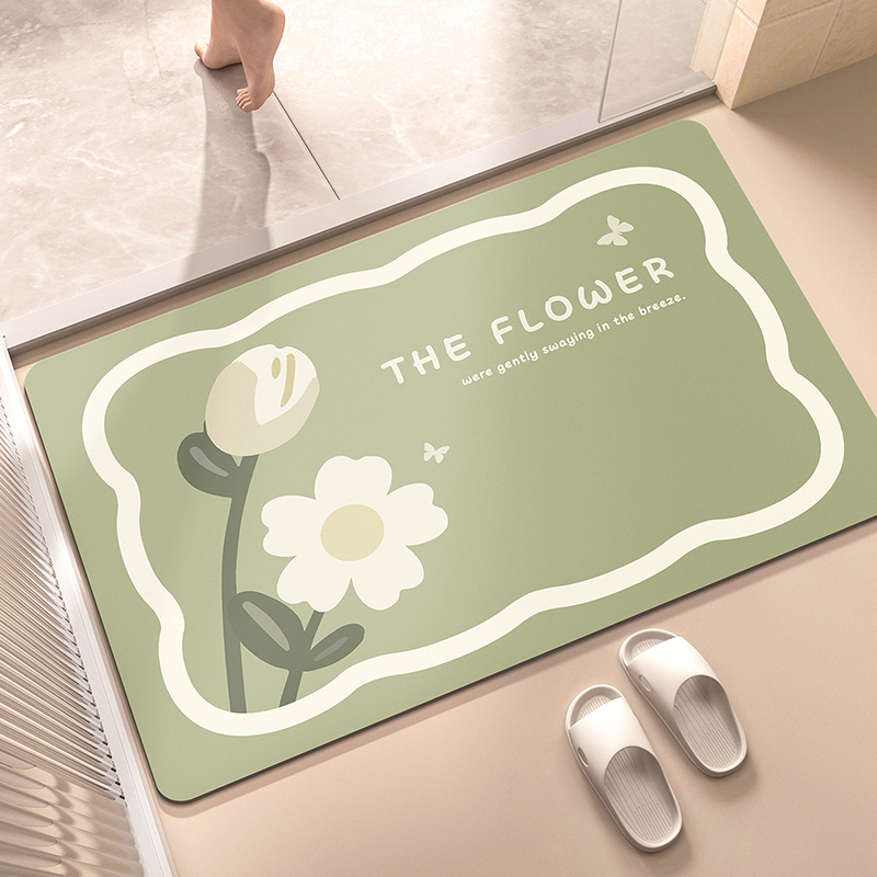 Alfombra del piso del baño alfombra absorbente de barro de diatomeas alfombra del piso del baño alfombra antideslizante puerta del baño