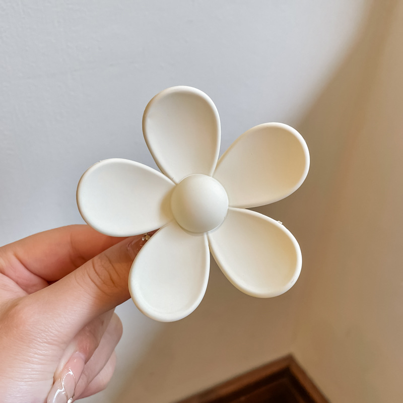 Otoño y invierno simple café de leche tiburón clip de cabello más agarrar clip de alta sensación detrás de la cabeza cabello adorno de cabello coreano agarrar cabello universal