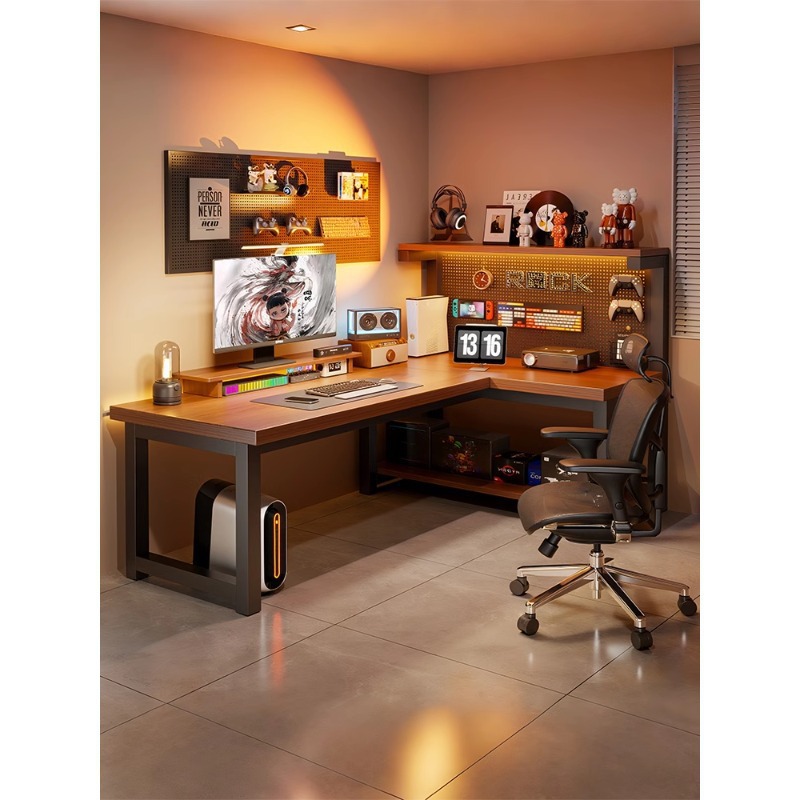 Esquina, agujero, tablero, escritorio, estantería, escritorio integrado, dormitorio, escritorio de computadora para el hogar del estudiante, escritorio de esquina, escritorio de oficina en forma de ls