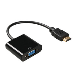 HDMI to VGA converter with audio 1080P video HD computer set-top box connected to projector monitor