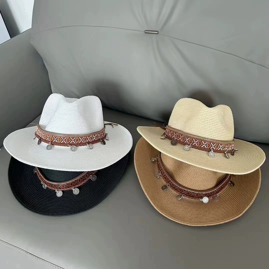Фестиваль Knight Outdoor West Western Big Мужской божественный восход горнолыжная соломенная шляпа женская шляпа пещера европейский и американский маленький капюшон