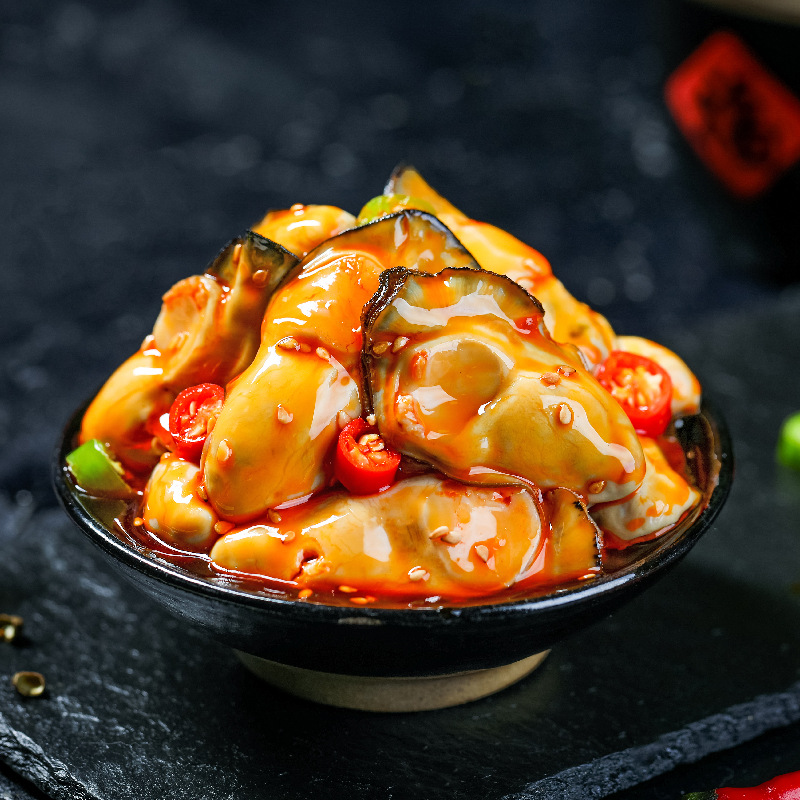 Spicy Oysters 100g/Can, Scallops Ready-to-Eat Canned Seafood Dish, Open and Eat Instant Seafood Meal