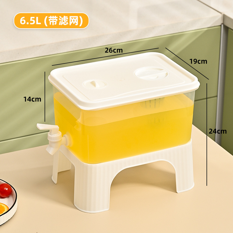 Refrigerador hogar hervidor de agua fría con grifo 3L capacidad limón fruta tetera bebida jugo tetera hervidor de agua fría