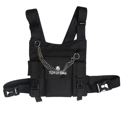 Trendy Hong Kong style multi-functional vest bag for men and women ins hip-hop chest bag workwear motorcycle tactical bag new vest bag