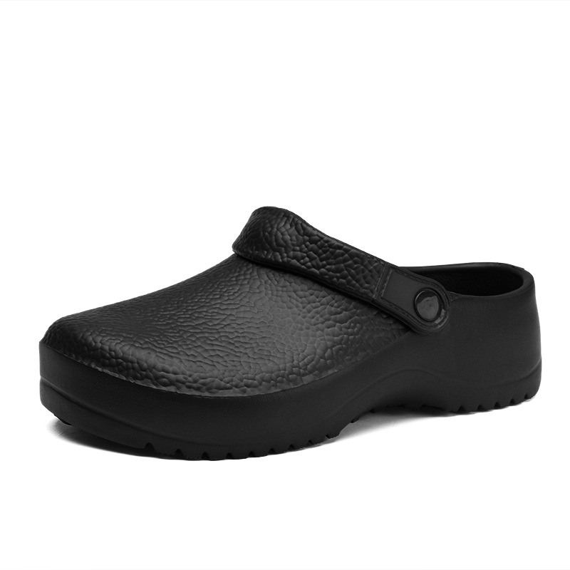 2025 nuevos zapatos de cocinero transfronterizos para hombres verano grande negro cocina zapatos de trabajo antideslizantes sin tacones zapatos de hombre lotes image 6