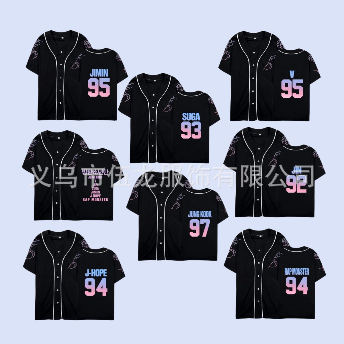 2026 New Hot Selling TK Baseball Shirt, BTS Baseball Uniform, Summer 3D Printed Short-Sleeve, Direct Sales & Dropshipping