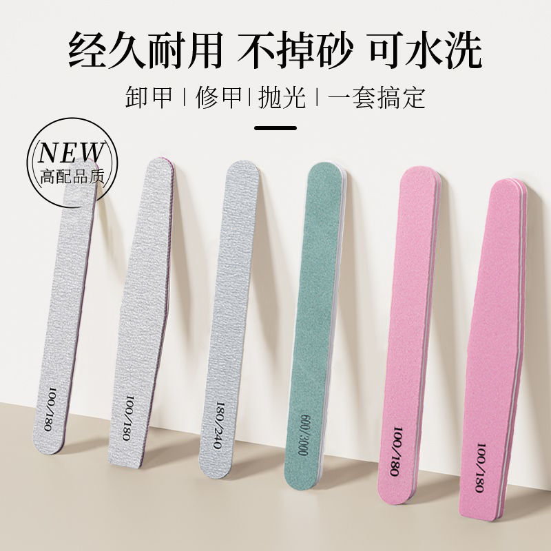 Tira de esponja para decoración de uñas, tira de lijado, tira para dar forma y pulir las uñas, herramienta especial para la superficie del esmalte de uñas en ángulo, lijado manual.