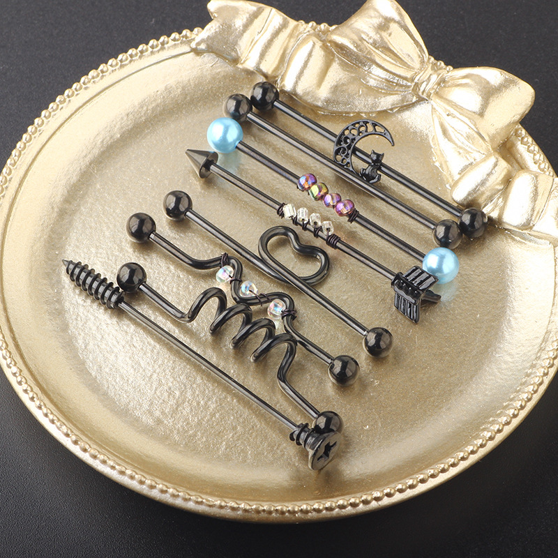 Labret piercing jewelry detail image
