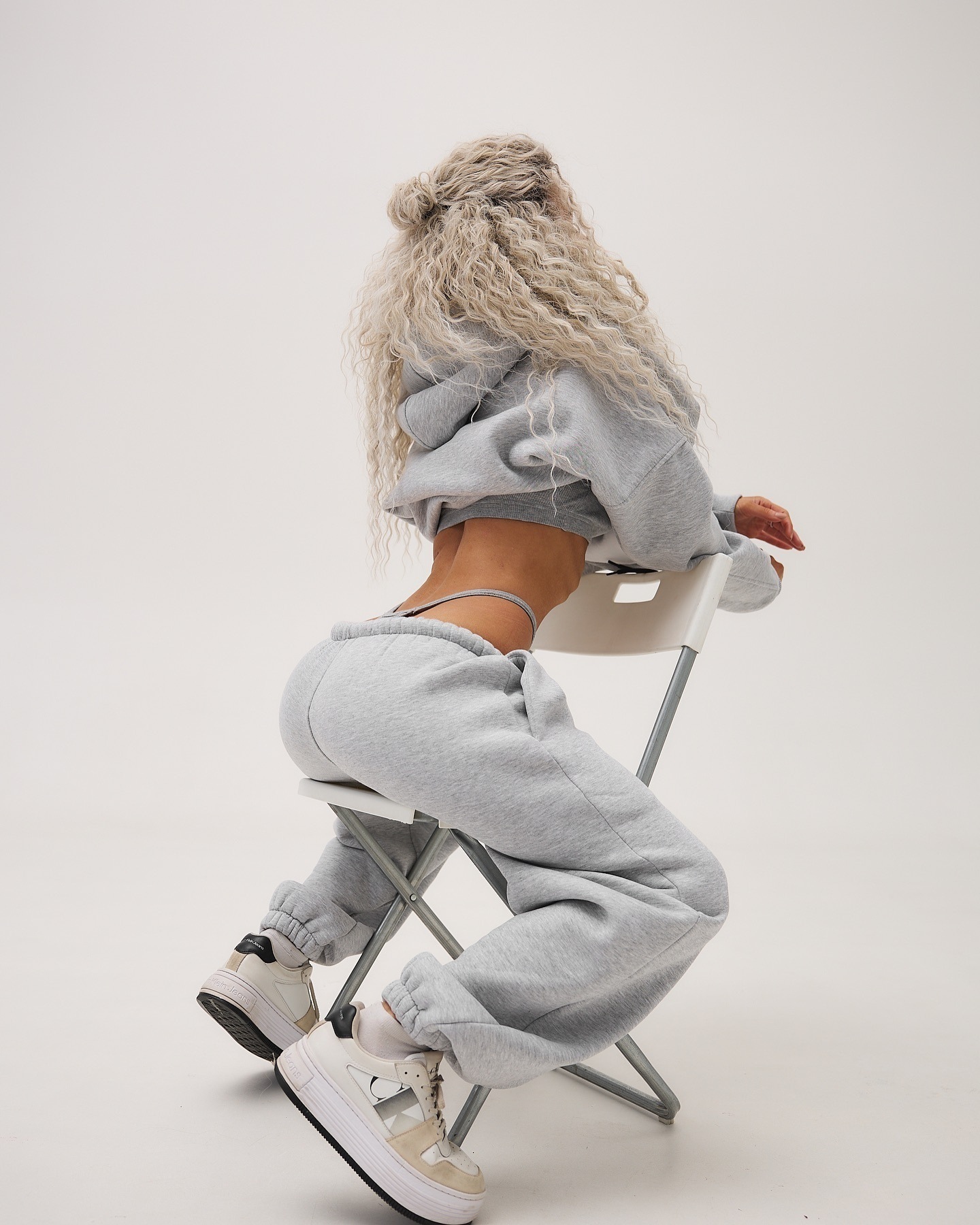 2025 Fall/Winter New European And American Solid Color Long Sleeve Hooded Sweatshirt Women's Fashion Casual Pants Sports_ecoleips.com