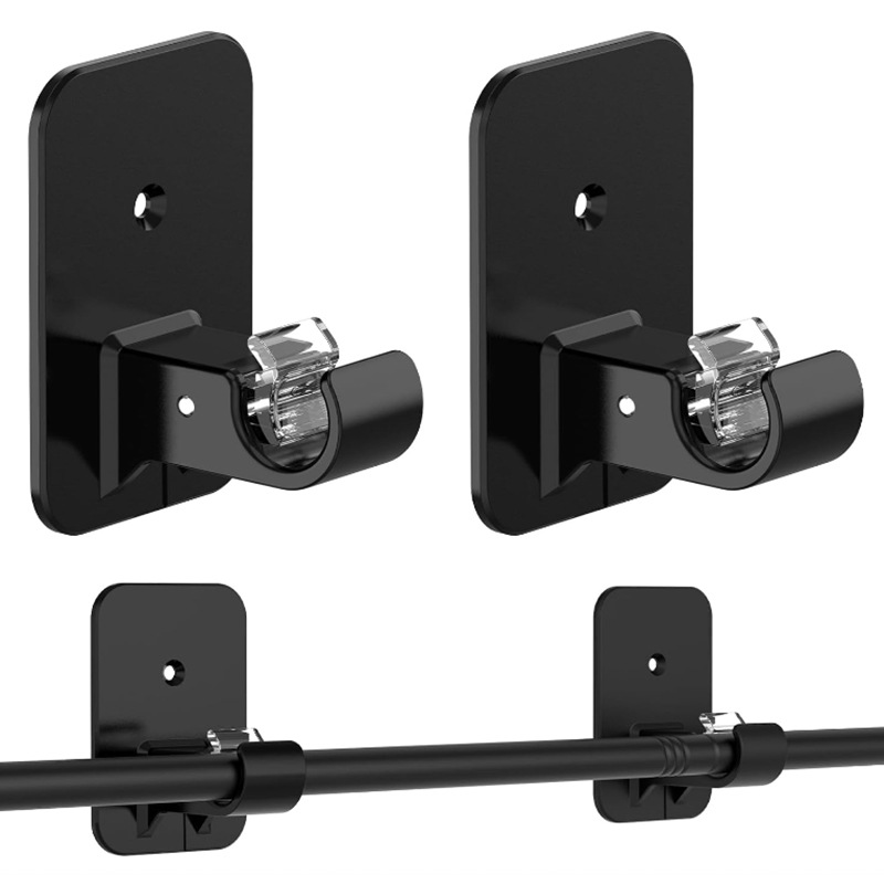 Soporte de barra de cortina sin perforación, soporte de barra de cortina, sin perforación, soporte de barra de cortina ajustable sin clavos