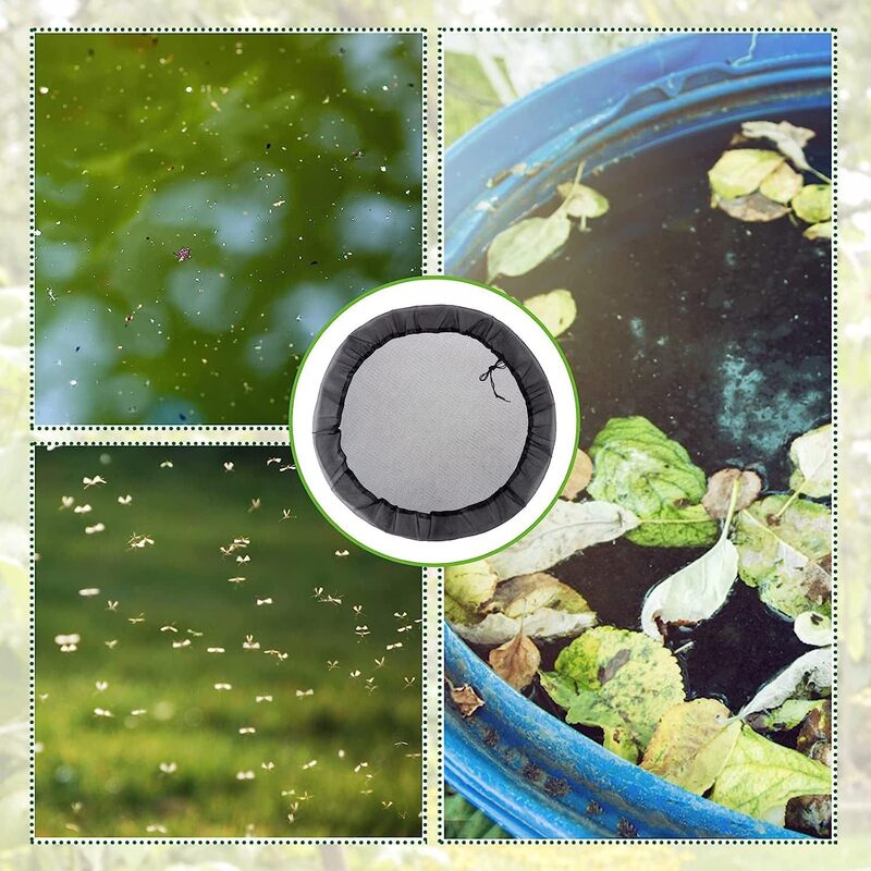 跨境雨水收集器网罩户外雨水桶罩 雨水过滤防蚊虫落叶过滤网纱罩|undefined