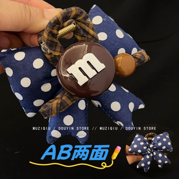 时尚单品！可爱红色蝴蝶结缠绕布艺抓夹ins高级感洋气搭发夹|undefined