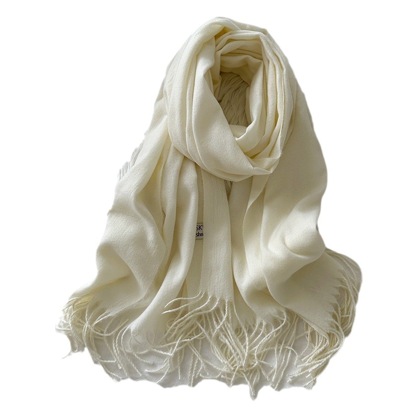 Scarf for Women, Solid Color, Imitation Cashmere, 2025 Autumn and Winter New Style, Fashionable and High-End, Mid-Length, Warm Scarf, Shawl, Neck Warmer