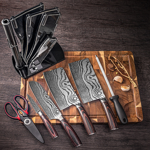 Set of Kitchen Knives for Home Use: Vegetable Knife, Slicing Knife, Bone Knife, Household Cutting Knife, Fruit Knife - Complete Kitchen Knife Set