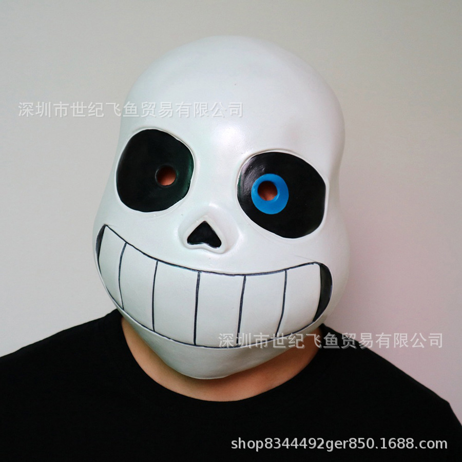 Juego undertale bajo la leyenda máscara Halloween partido personalidad vestido Cosplay Sans cabeza cubierta